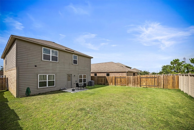 11034 Hillside Creek Dr, Humble, TX 77396 - back of property featuring a patio and a fenced backyard