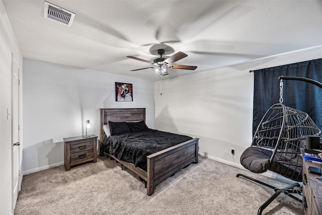 11034 Hillside Creek Dr, Humble, TX 77396 - bedroom featuring carpet floors and a ceiling fan