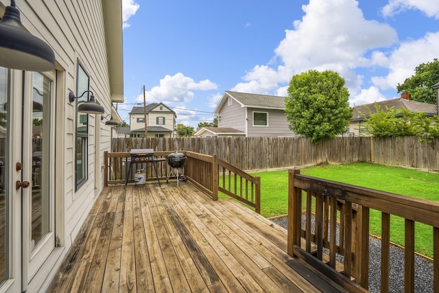703 Dumble St, Houston, TX 77023 - deck with a fenced backyard and a grill