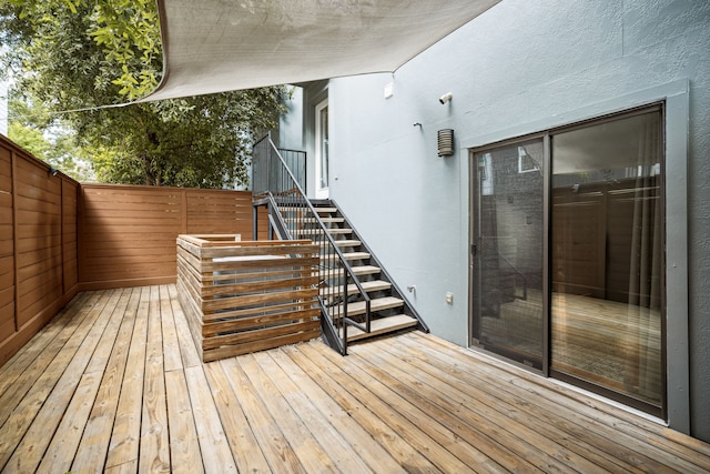 2010 Blodgett St Unit G, Houston, TX 77004 - wooden deck with stairs