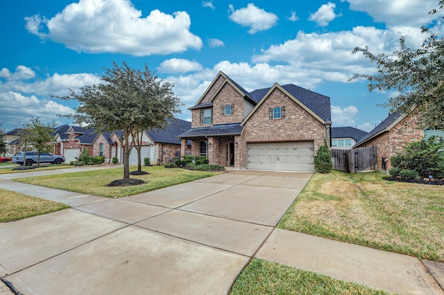 2131 Blossomcrown Dr, Katy, TX 77494 - traditional-style home with brick siding, concrete driveway, and roof with shingles