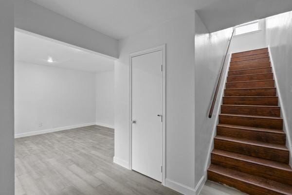 9005 Imogene St Unit C, Houston, TX 77036 - stairs with wood finished floors and baseboards
