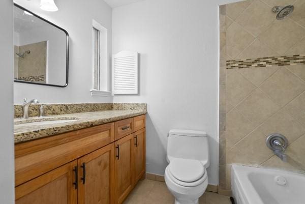 9005 Imogene St Unit C, Houston, TX 77036 - full bath featuring vanity, bathtub / shower combination, and tile patterned flooring