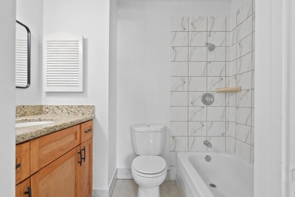 9005 Imogene St Unit C, Houston, TX 77036 - bathroom with vanity, bathtub / shower combination, and tile patterned flooring