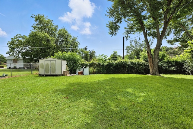 619 10th St, Hempstead, TX 77445 - view of yard featuring a storage unit