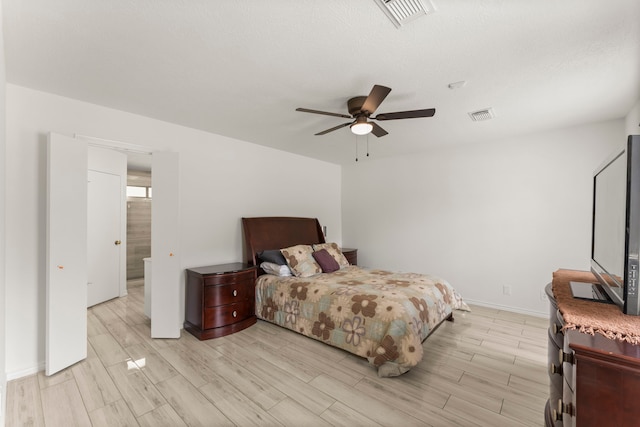 2811 Blue Glen Ln, Houston, TX 77073 - bedroom with wood finish floors and a ceiling fan