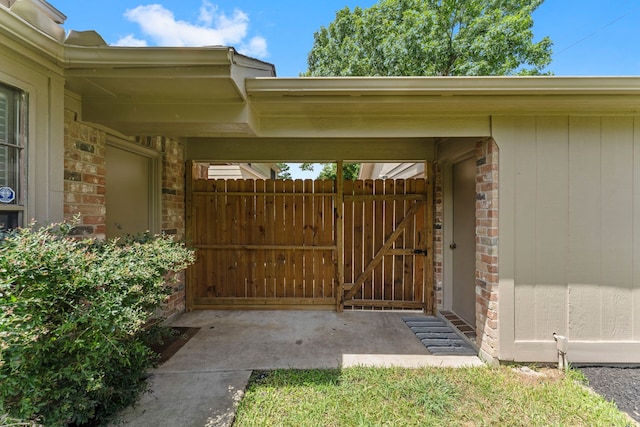 2811 Blue Glen Ln, Houston, TX 77073 - property entrance with a gate and brick siding