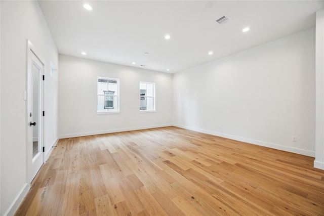 5506B Wheatley St, Houston, TX 77091 - unfurnished room with light wood-type flooring and recessed lighting