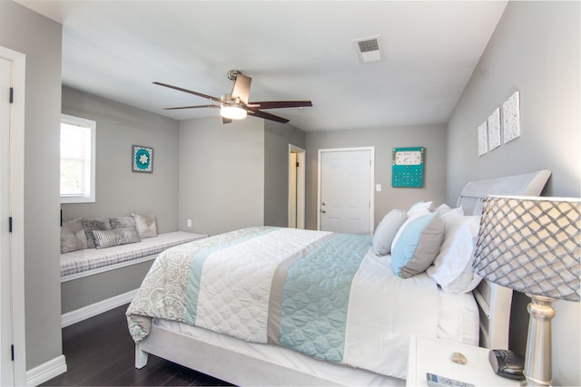 150 Edgewater Way, Point Blank, TX 77364 - bedroom featuring wood finished floors and a ceiling fan