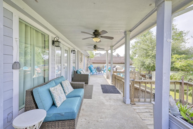150 Edgewater Way, Point Blank, TX 77364 - view of patio featuring ceiling fan