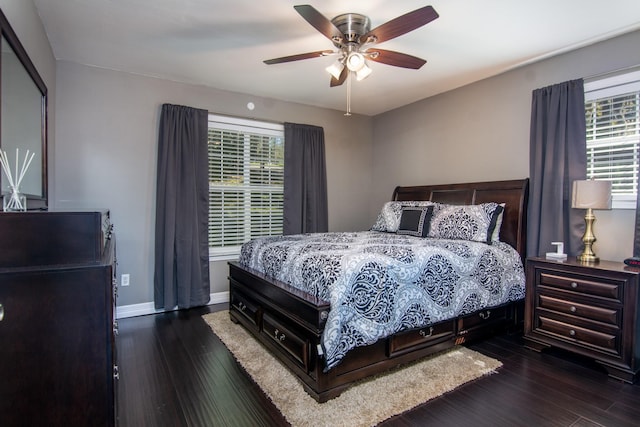 150 Edgewater Way, Point Blank, TX 77364 - bedroom featuring wood finished floors and ceiling fan