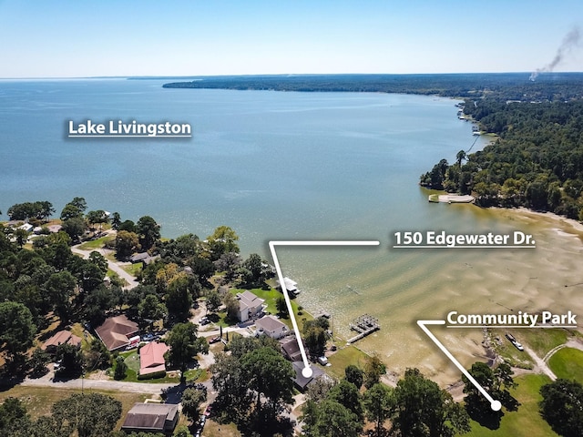 150 Edgewater Way, Point Blank, TX 77364 - aerial view of a large body of water