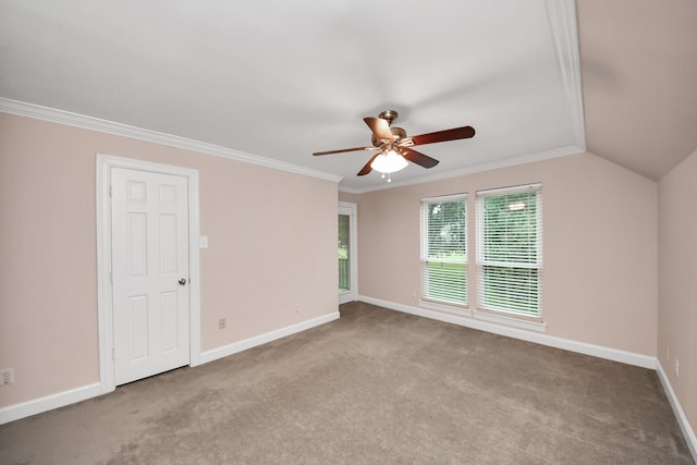 606 Montclair Blvd, Sugar Land, TX 77478 - carpeted empty room with a ceiling fan and ornamental molding
