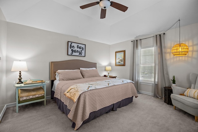 2413 Sawgrass Ct, League City, TX 77573 - carpeted bedroom with baseboards and a ceiling fan