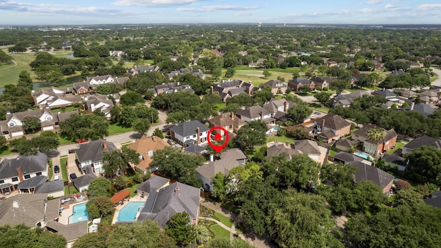 2413 Sawgrass Ct, League City, TX 77573 - aerial view of property's location featuring nearby suburban area