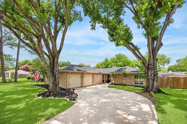 12502 Nova Dr, Houston, TX 77077 - single story home featuring an attached garage, brick siding, driveway, and a chimney