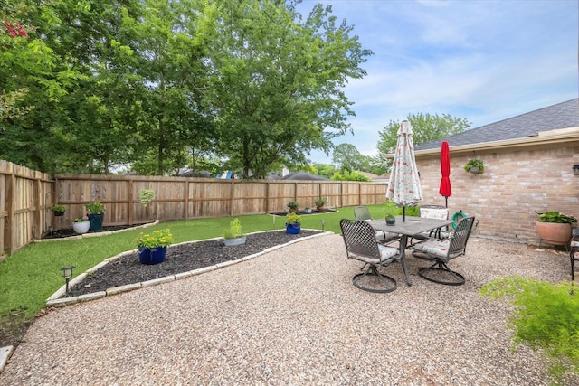 12502 Nova Dr, Houston, TX 77077 - fenced backyard with a patio