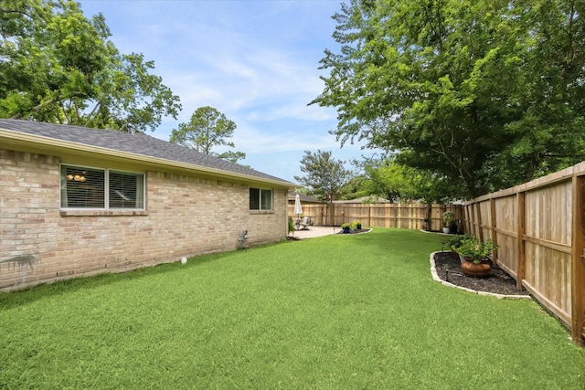 12502 Nova Dr, Houston, TX 77077 - fenced backyard featuring a patio