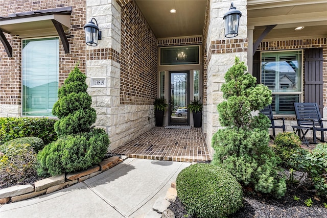 13819 Windward Harbor Ct, Houston, TX 77059 - entrance to property with brick siding and stone siding