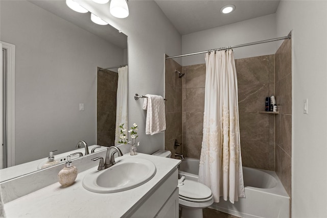 13819 Windward Harbor Ct, Houston, TX 77059 - full bathroom with vanity and shower / bath combination with curtain