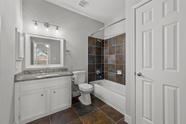 2338 Bastrop St, Houston, TX 77004 - bathroom featuring vanity, shower / bath combination, and tile patterned floors
