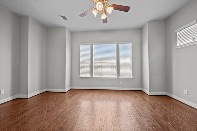 2338 Bastrop St, Houston, TX 77004 - spare room with a ceiling fan and wood finished floors