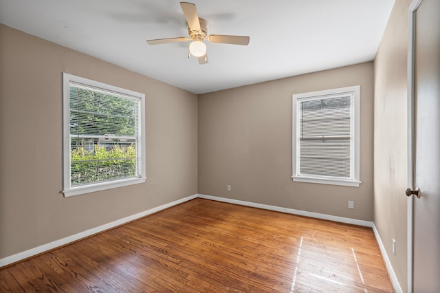 5532 Meadow Creek Ln, Houston, TX 77017 - empty room featuring light wood finished floors and a ceiling fan