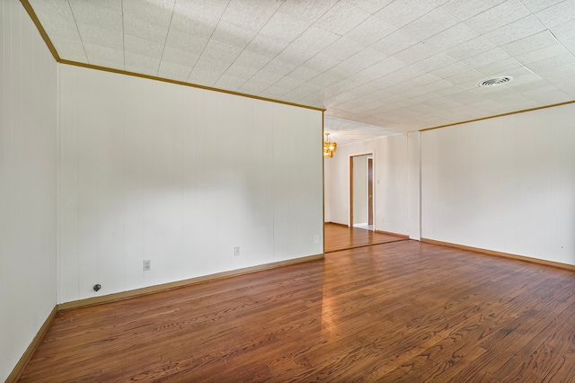 5532 Meadow Creek Ln, Houston, TX 77017 - spare room featuring wood finished floors and ornamental molding