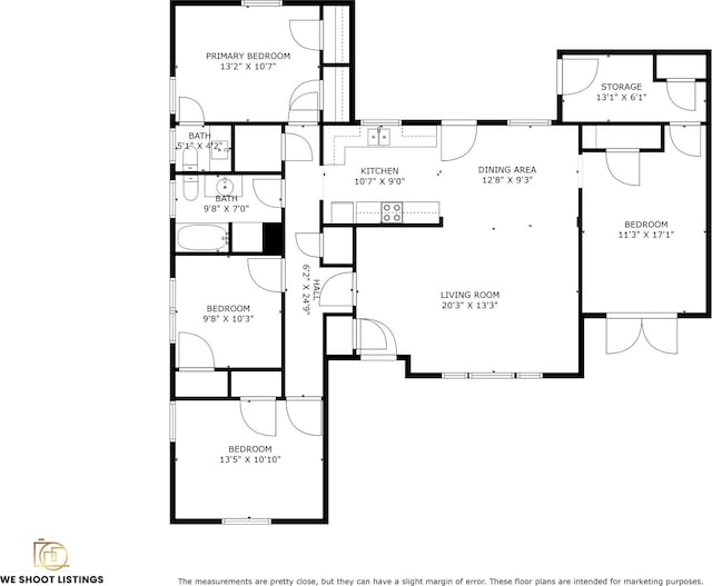 5532 Meadow Creek Ln, Houston, TX 77017 - view of floor plan / room layout