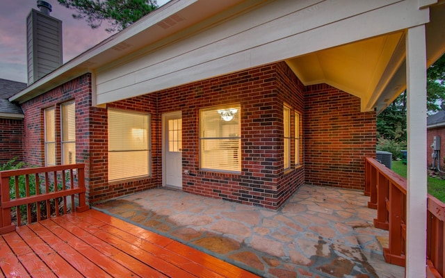18327 Bluewater Cove Dr, Humble, TX 77346 - view of deck at dusk