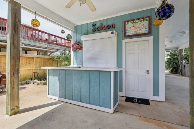 4004 Ector Dr, Galveston, TX 77554 - view of patio with ceiling fan