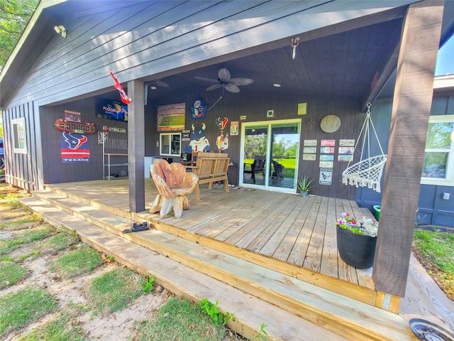606 E Ahldag St, Wharton, TX 77488 - view of wooden terrace