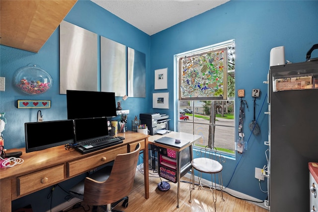 7615 Sandygate Ln, Houston, TX 77095 - office area featuring wood finished floors