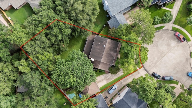 7615 Sandygate Ln, Houston, TX 77095 - view of property location with property boundaries highlighted