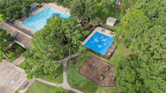 7615 Sandygate Ln, Houston, TX 77095 - bird's eye view of a pool area