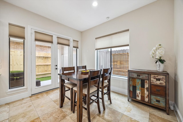 961 Queen Annes Rd, Houston, TX 77024 - dining area with french doors and recessed lighting