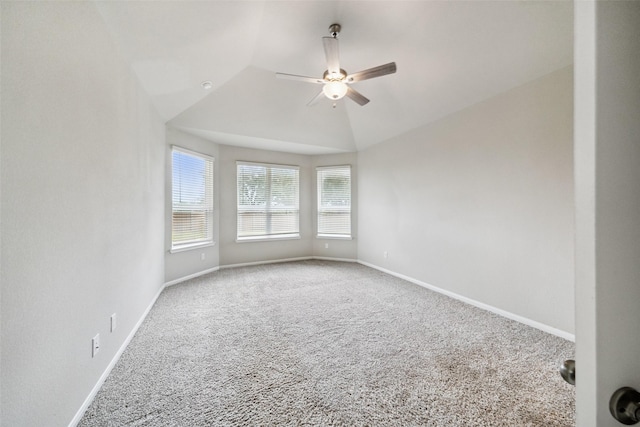 4805 Magnolia Springs Dr, Pearland, TX 77584 - carpeted empty room featuring ceiling fan and lofted ceiling