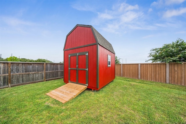 4805 Magnolia Springs Dr, Pearland, TX 77584 - view of shed with a fenced backyard