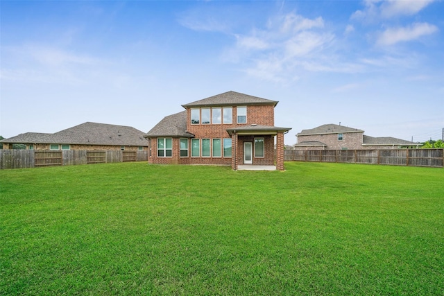 4805 Magnolia Springs Dr, Pearland, TX 77584 - back of house featuring brick siding and a fenced backyard