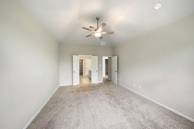 4805 Magnolia Springs Dr, Pearland, TX 77584 - unfurnished bedroom with light carpet and a ceiling fan