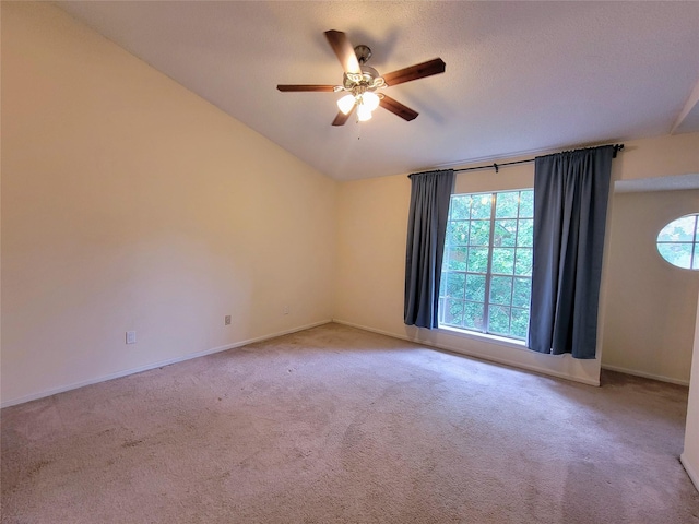 1515 Sandy Springs Rd Unit 1903, Houston, TX 77042 - carpeted spare room featuring a ceiling fan and vaulted ceiling