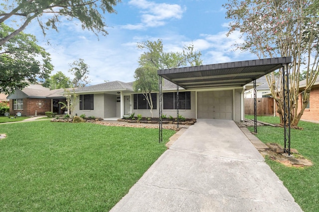 2215 Gardenia Dr, Houston, TX 77018 - single story home featuring a garage, driveway, a carport, and brick siding