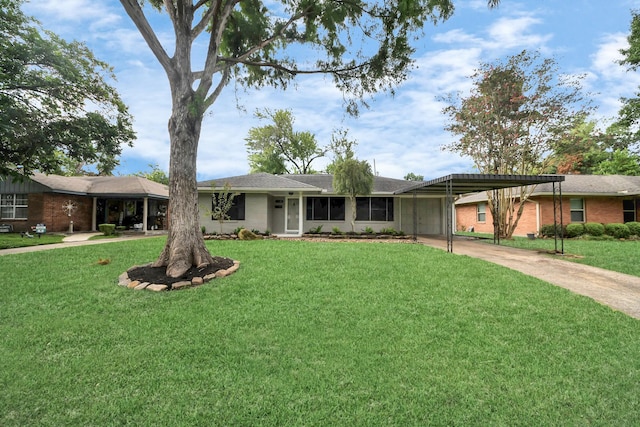 2215 Gardenia Dr, Houston, TX 77018 - single story home featuring a carport, concrete driveway, and a front lawn
