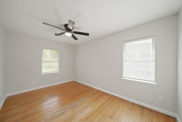 2931 Barksdale Dr, Houston, TX 77093 - spare room with light wood-style flooring and ceiling fan