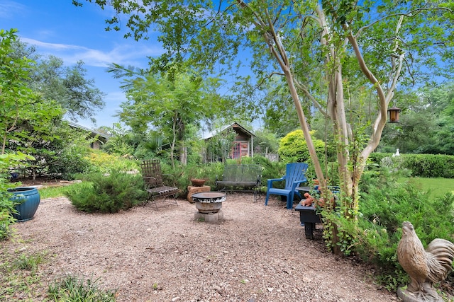 2970 Spanish Oaks Dr, Brenham, TX 77833 - view of yard featuring an outdoor fire pit