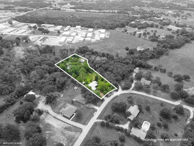 2970 Spanish Oaks Dr, Brenham, TX 77833 - aerial view of property's location with property boundaries highlighted