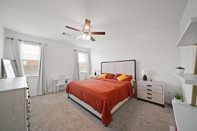 5958 First Blush Dr, Katy, TX 77493 - bedroom with light carpet and ceiling fan