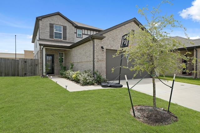 5958 First Blush Dr, Katy, TX 77493 - view of front of property with concrete driveway, brick siding, and a garage