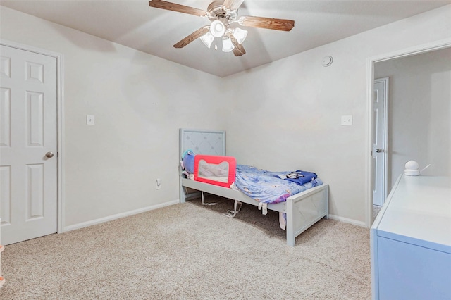2961 Autumn Brook Ln, League City, TX 77573 - bedroom featuring light colored carpet and ceiling fan
