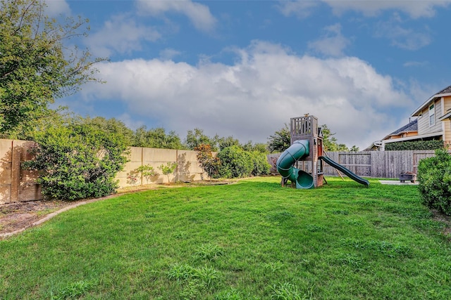 2961 Autumn Brook Ln, League City, TX 77573 - fenced backyard with a playground